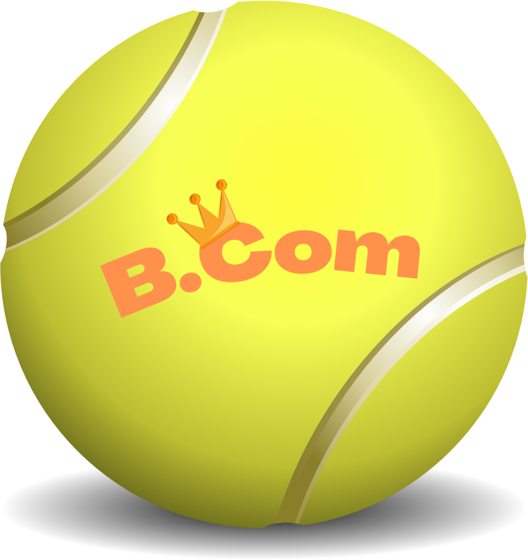 Tennis Ball logo for Bcom course in AcadMeUp website
