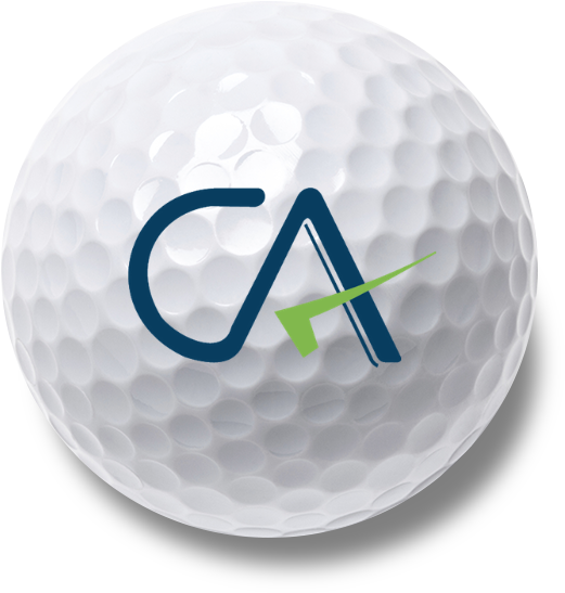 Golf Ball logo for CA course in AcadMeUp website